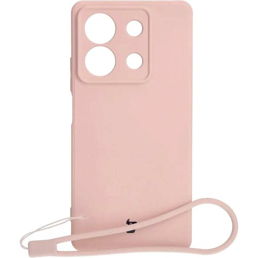 Etui Bizon Case Silicone Sq do Xiaomi Redmi Note 13 5G jasnoróżowe