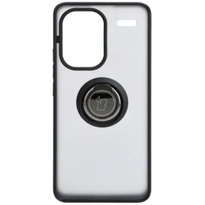 Etui s úchytem na prst Bizon Case Hybrid Ring do Xiaomi Redmi Note 13 Pro+ 5G kouřové s černým rámečkem