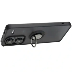 Etui s úchytem na prst Bizon Case Hybrid Ring do Xiaomi Redmi Note 13 Pro+ 5G kouřové s černým rámečkem