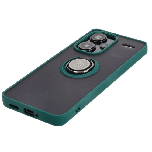 Kup Bizon Case Hybrid Ring Xiaomi Redmi Note 13 Pro+ 5G rauchig mit einem dunkelgrünen Rahmen - BIZ5224 - {ean13} - Sklep Home Screen