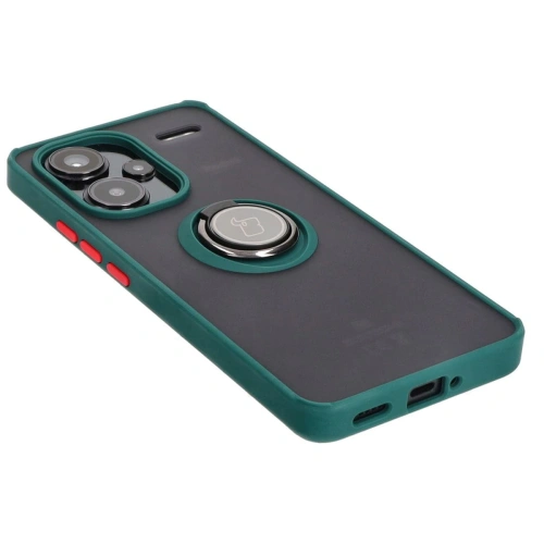Kup Bizon Case Hybrid Ring Xiaomi Redmi Note 13 Pro+ 5G rauchig mit einem dunkelgrünen Rahmen - BIZ5224 - {ean13} - Sklep Home Screen