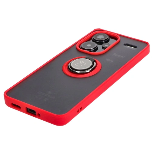 Kup Bizon Case Hybrid Ring Xiaomi Redmi Note 13 Pro+ 5G rauchig mit einem roten Rahmen - BIZ4654 - {ean13} - Sklep Home Screen