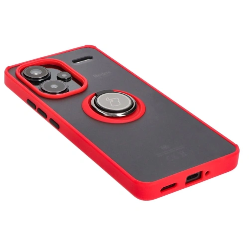 Kup Bizon Case Hybrid Ring Xiaomi Redmi Note 13 Pro+ 5G rauchig mit einem roten Rahmen - BIZ4654 - {ean13} - Sklep Home Screen