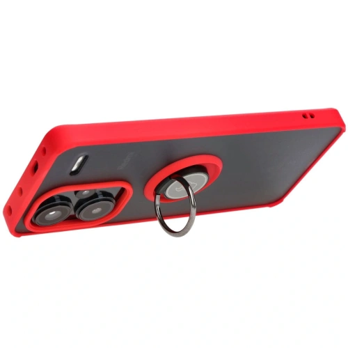 Kup Bizon Case Hybrid Ring Xiaomi Redmi Note 13 Pro+ 5G rauchig mit einem roten Rahmen - BIZ4654 - {ean13} - Sklep Home Screen