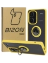 Bizon Case Hybrid Ring Xiaomi Redmi Note 13 Pro+ 5G rauchig mit einem gelben Rahmen
