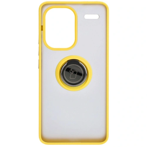 Kup Bizon Case Hybrid Ring Xiaomi Redmi Note 13 Pro+ 5G rauchig mit einem gelben Rahmen - BIZ4656 - {ean13} - Sklep Home Screen