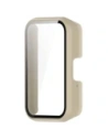 Etui Bizon Case+Glass Watch do Samsung Galaxy Fit 3 beżowe