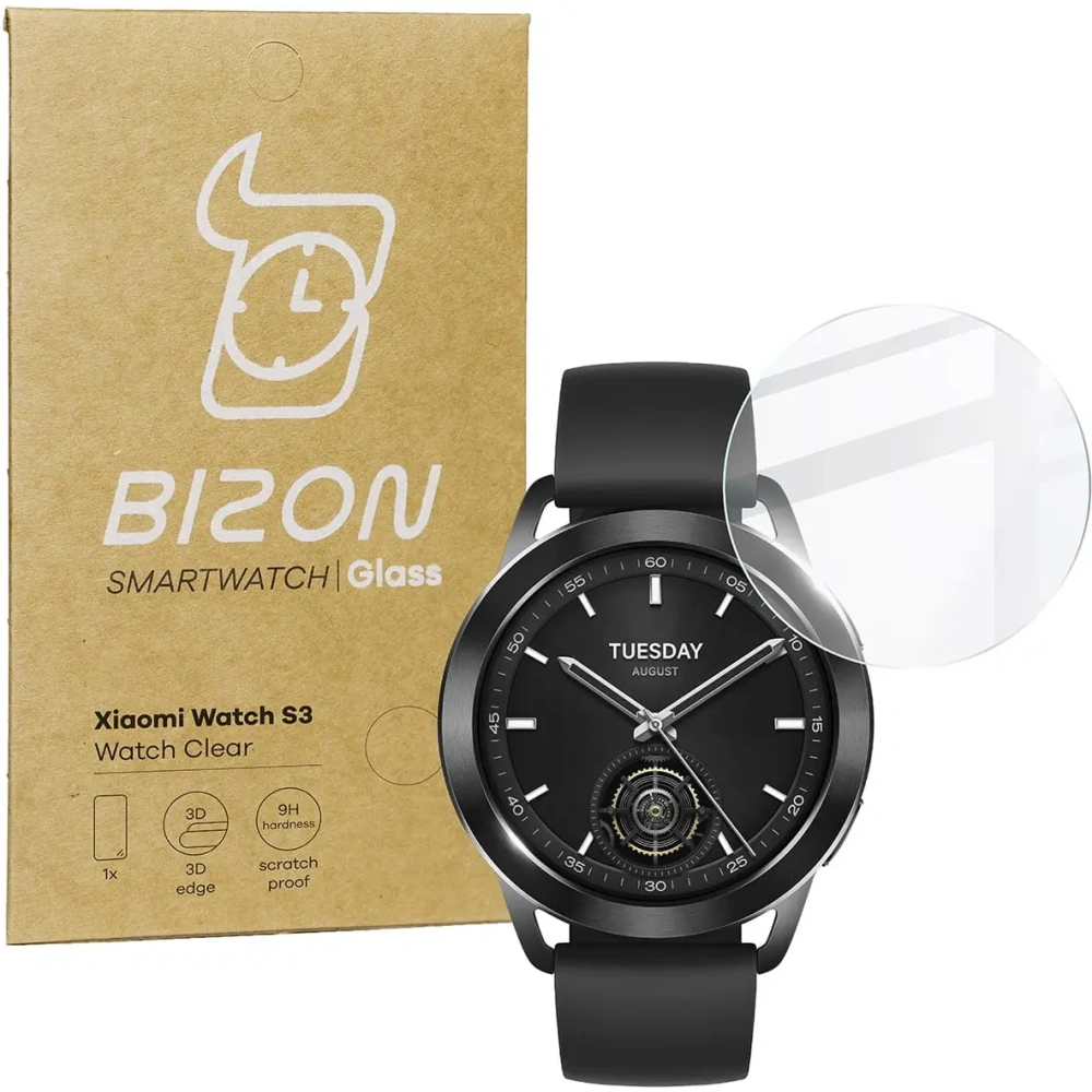 Szkło hartowane Bizon Glass Watch Clear do Xiaomi Watch S3