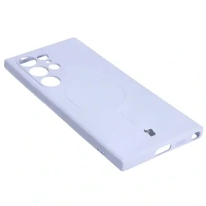 Etui Bizon Case Silicone Magnetic Sq do Samsung Galaxy S24 Ultra jasnofialové