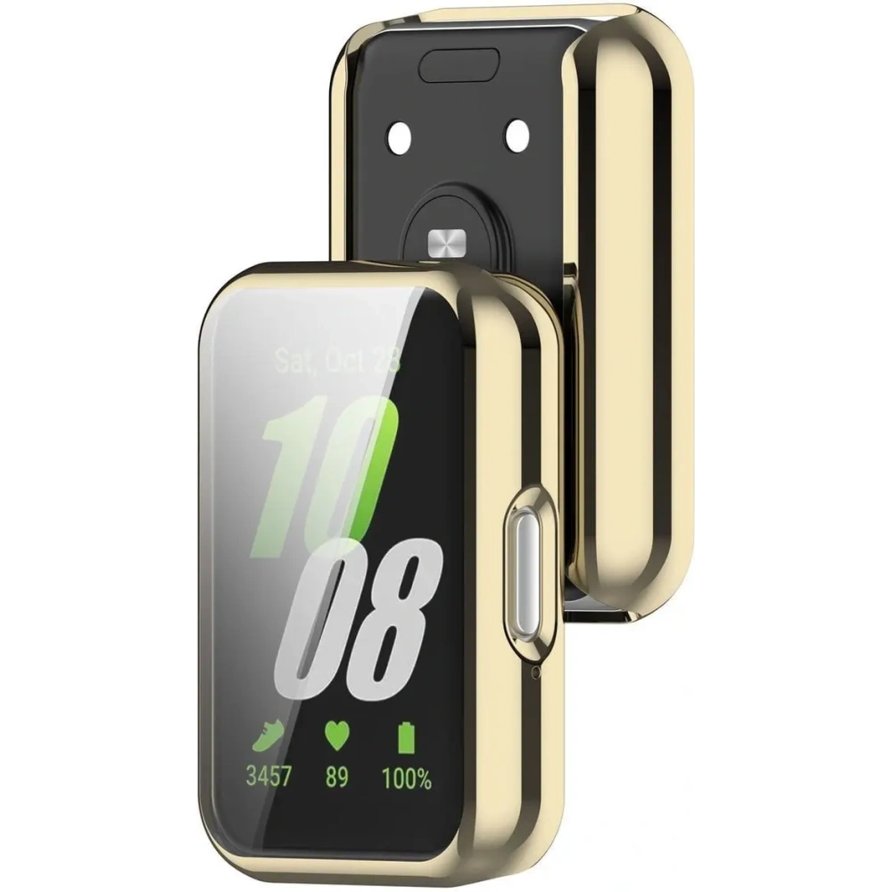 Etui z osłoną ekranu Bizon Case Watch Felipe do Samsung Galaxy Fit 3 złote