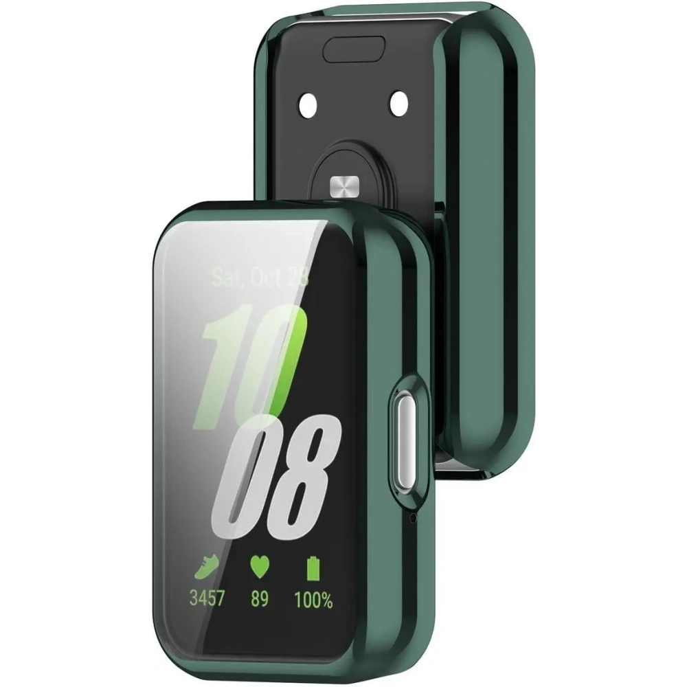 Etui z osłoną ekranu Bizon Case Watch Felipe do Samsung Galaxy Fit 3 zielone