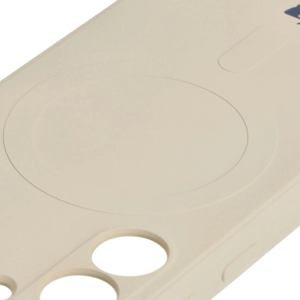 Etui Bizon Case Silicone Magnetic Sq do Samsung Galaxy S24 beżowe