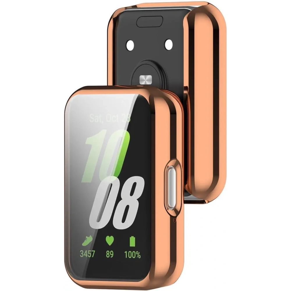 Etui z osłoną ekranu Bizon Case Watch Felipe do Samsung Galaxy Fit 3 różowozłote