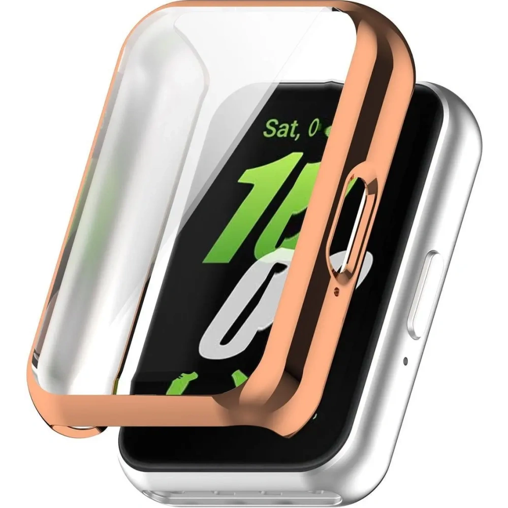 Etui z osłoną ekranu Bizon Case Watch Felipe do Samsung Galaxy Fit 3 różowozłote
