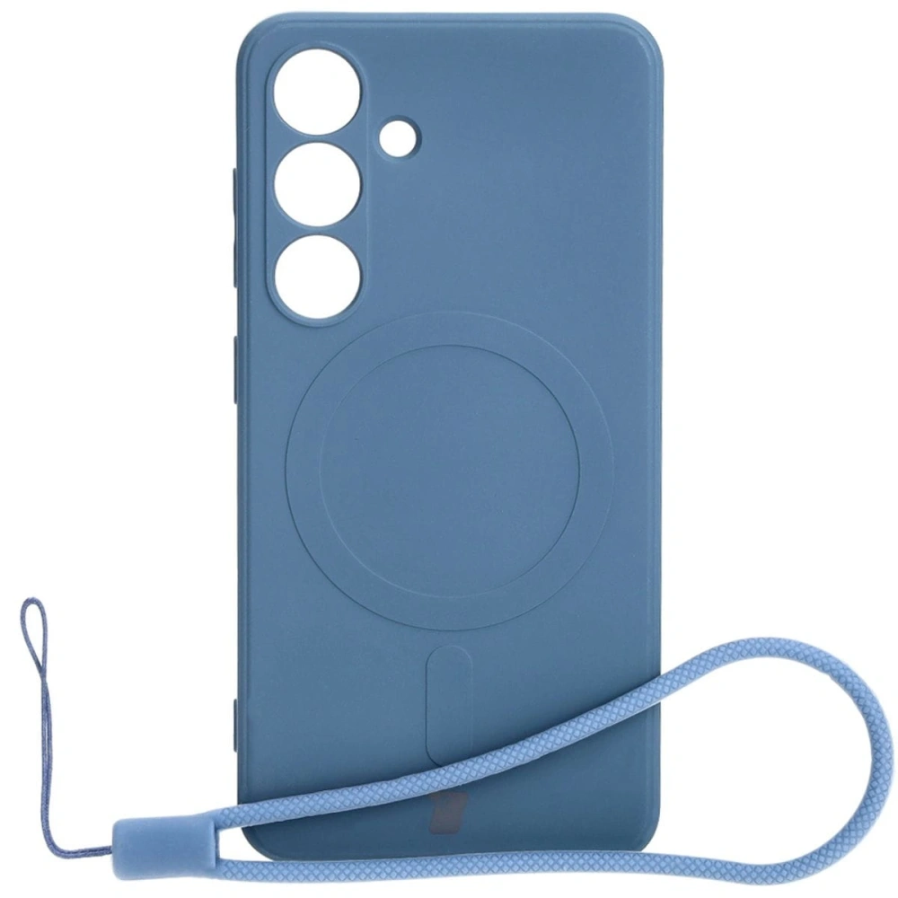 Etui Bizon Case Silicone Magnetic Sq do Samsung Galaxy S24 granatowe