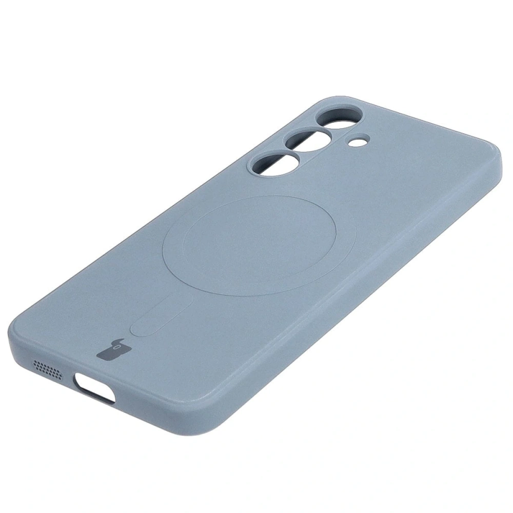 Etui Bizon Case Silicone Magnetic Sq do Samsung Galaxy S24 szare