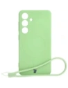Etui Bizon Case Silicone Magnetic Sq do Samsung Galaxy S24 jasně zelené