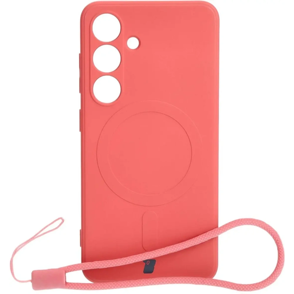 Etui Bizon Case Silicone Magnetic Sq do Samsung Galaxy S24 brudny róż