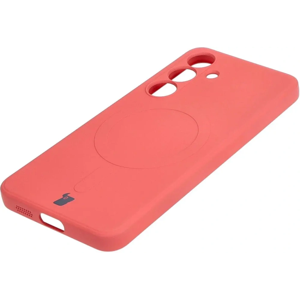Etui Bizon Case Silicone Magnetic Sq do Samsung Galaxy S24 brudny róż