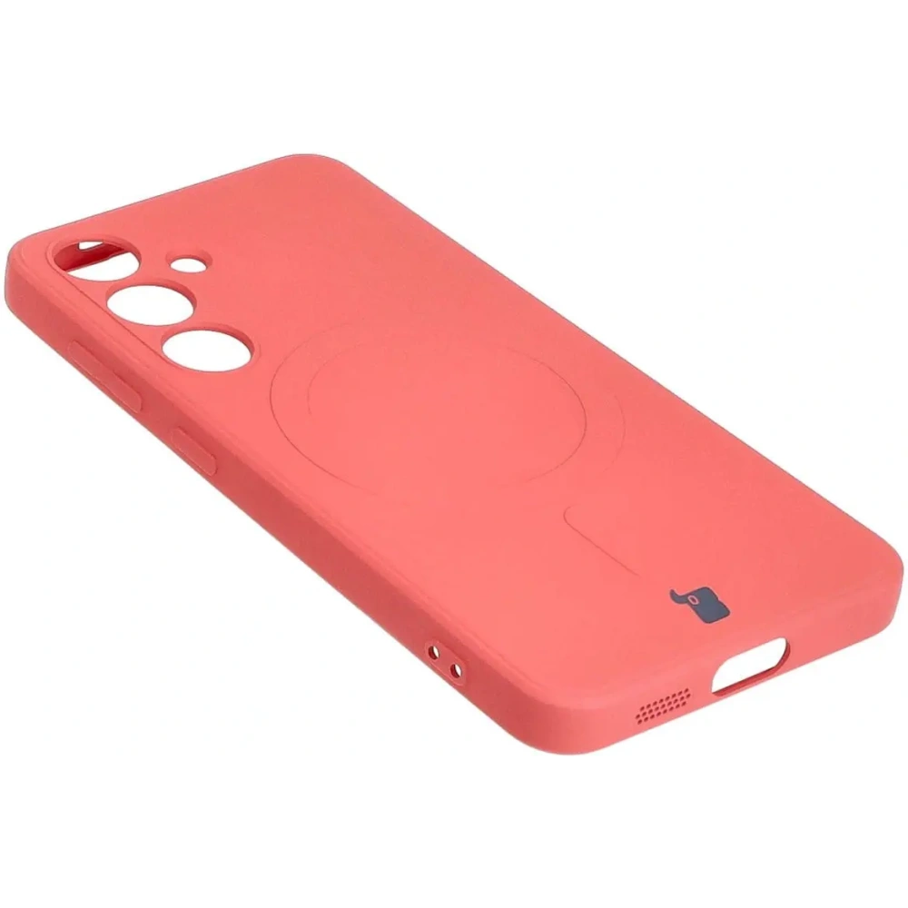 Etui Bizon Case Silicone Magnetic Sq do Samsung Galaxy S24 brudny róż