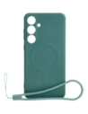 Etui Bizon Case Silicone Magnetic Sq do Samsung Galaxy S24 Plus ciemnozielone