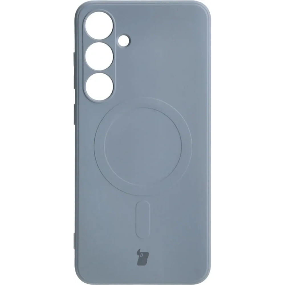 Etui Bizon Case Silicone Magnetic Sq do Samsung Galaxy S24 Plus szare