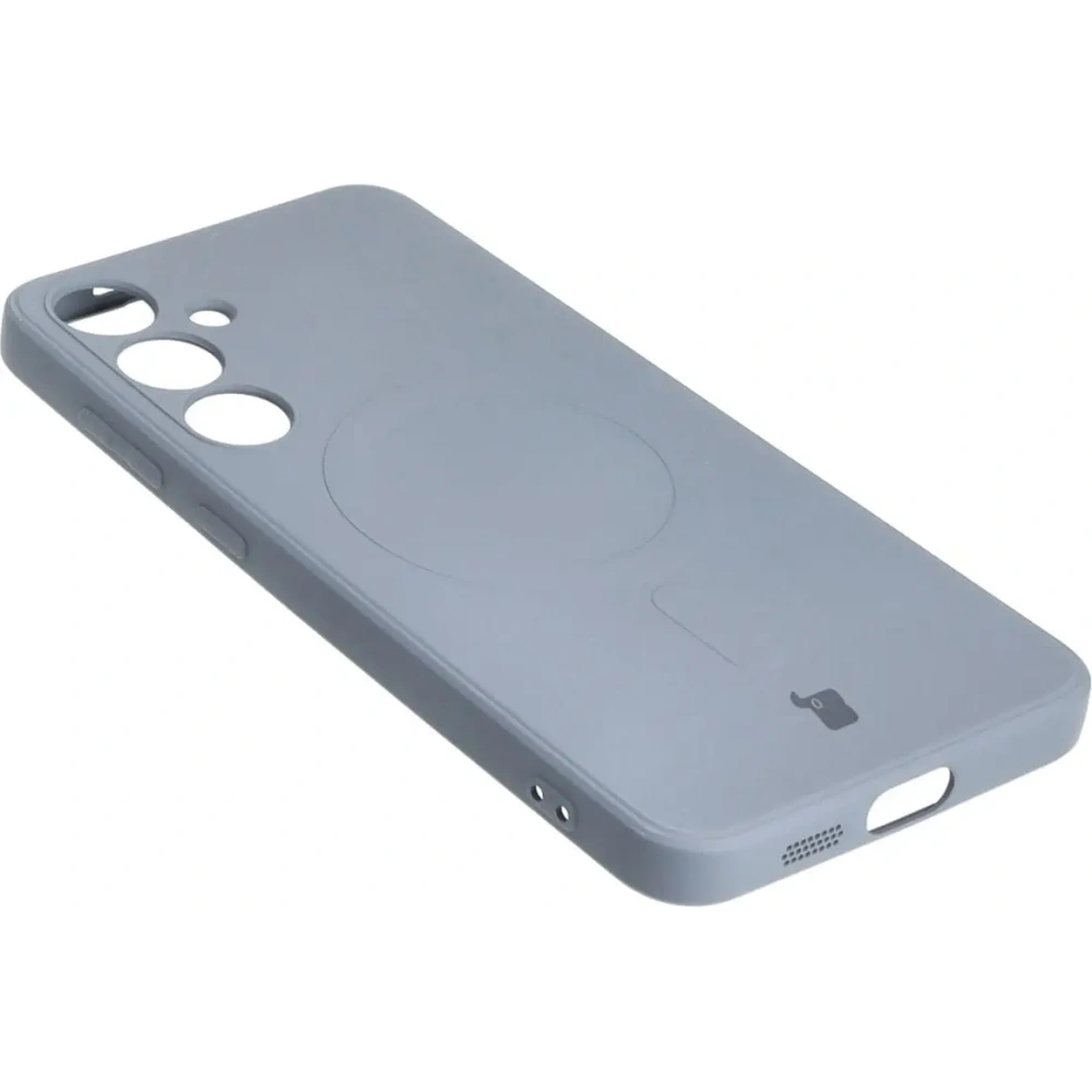 Etui Bizon Case Silicone Magnetic Sq do Samsung Galaxy S24 Plus szare