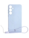 Etui Bizon Case Silicone Magnetic Sq do Samsung Galaxy S24 Plus jasnofioletowe