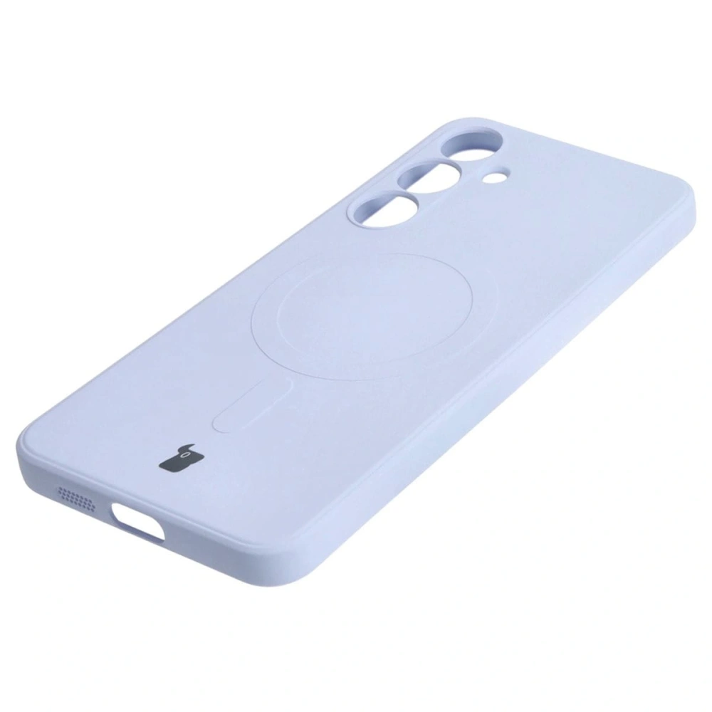Etui Bizon Case Silicone Magnetic Sq do Samsung Galaxy S24 Plus jasnofioletowe