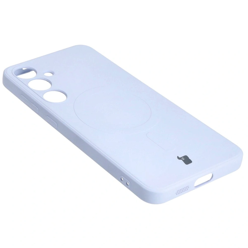 Etui Bizon Case Silicone Magnetic Sq do Samsung Galaxy S24 Plus jasnofioletowe