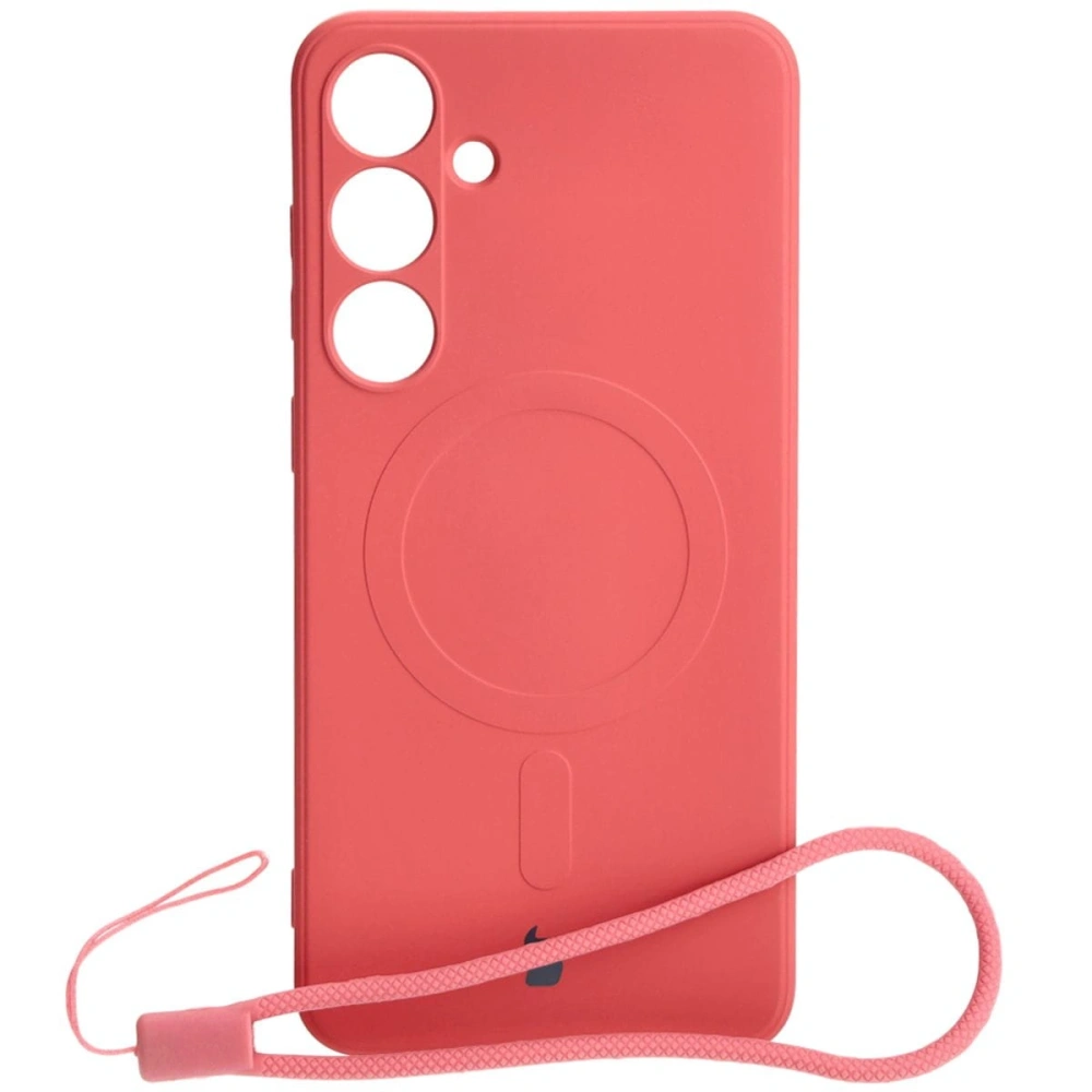 Etui Bizon Case Silicone Magnetic Sq do Samsung Galaxy S24 Plus brudny róż