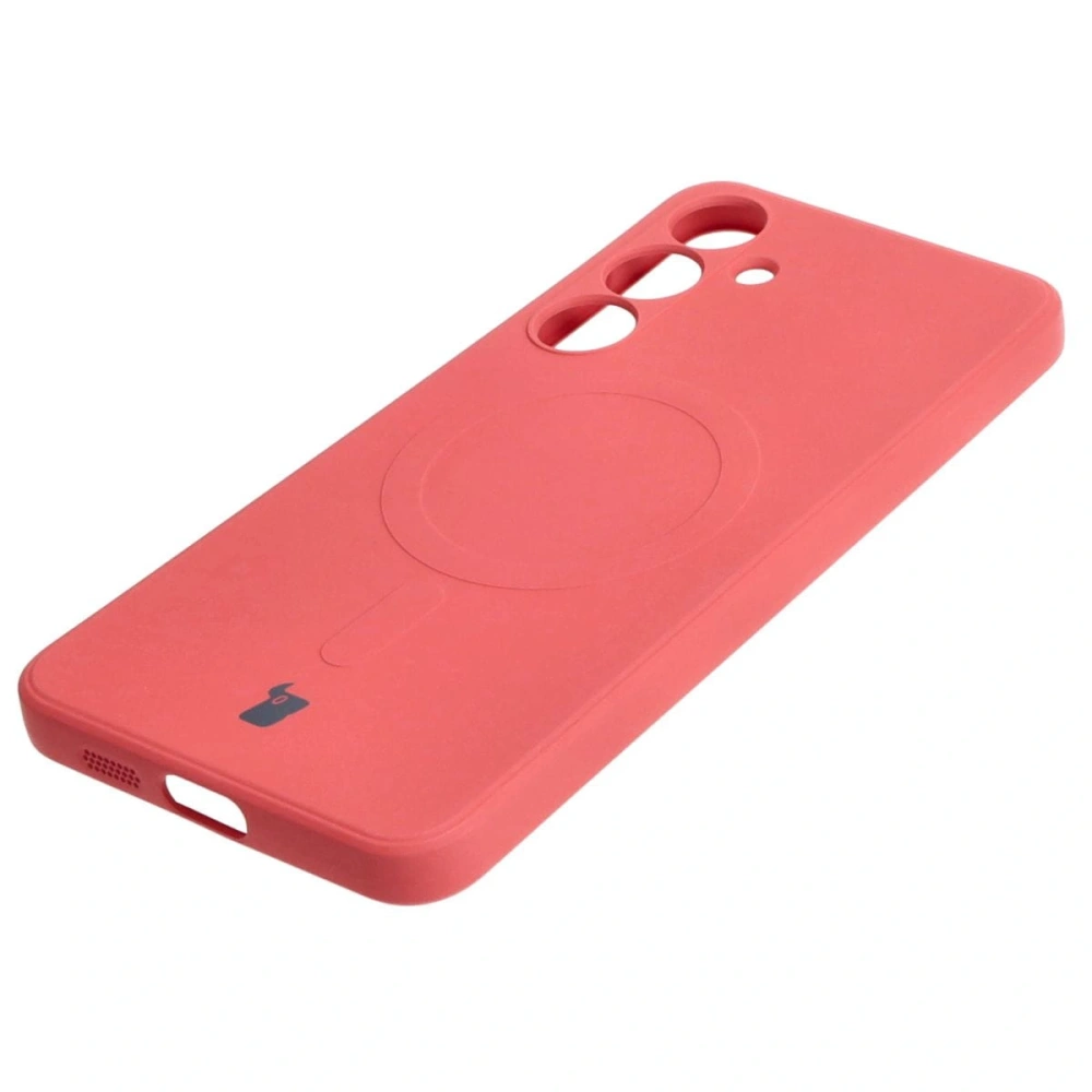 Etui Bizon Case Silicone Magnetic Sq do Samsung Galaxy S24 Plus brudny róż