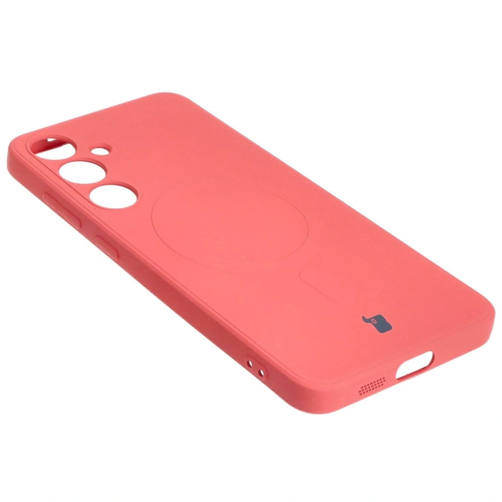 Etui Bizon Case Silicone Magnetic Sq do Samsung Galaxy S24 Plus brudny róż