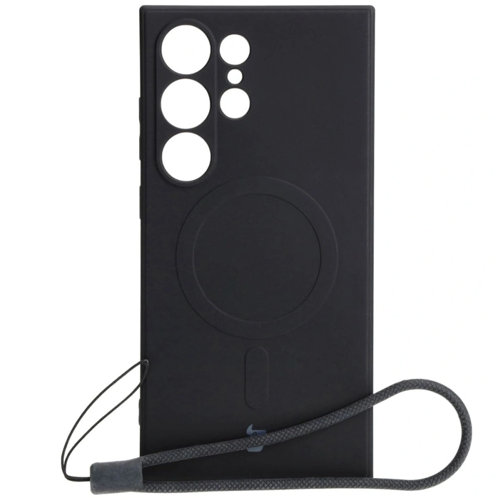 Etui Bizon Case Silicone Magnetic Sq do Samsung Galaxy S24 Ultra czarne