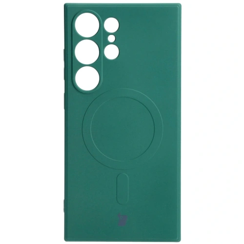 Buy Bizon Case Silicone Magnetic Sq Samsung Galaxy S24 Ultra dark green - BIZ5265 - {ean13} - Home Screen Store Europe