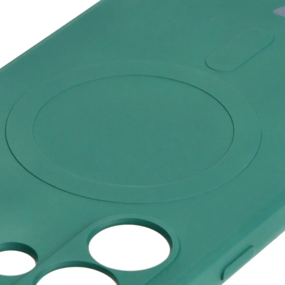 Etui Bizon Case Silicone Magnetic Sq do Samsung Galaxy S24 Ultra ciemnozielone