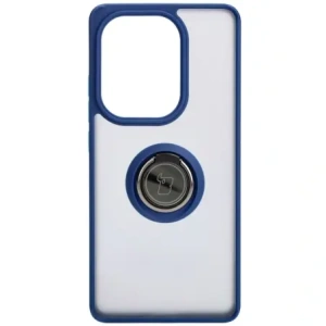 Kup Bizon Case Hybrid Ring Xiaomi Poco M6 Pro 4G / Xiaomi Redmi Note 13 Pro 4G fumuriu cu un cadru albastru închis - BIZ4700 - {ean13} - Sklep Home Screen