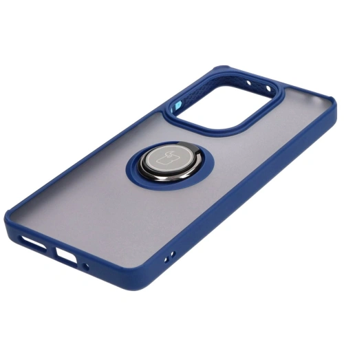 Kup Etui z uchwytem na palec Bizon Case Hybrid Ring do Xiaomi Poco M6 Pro 4G / Xiaomi Redmi Note 13 Pro 4G / LTE / 14S przydymione z granatową ramką - BIZ4700 - {ean13} - Sklep Home Screen