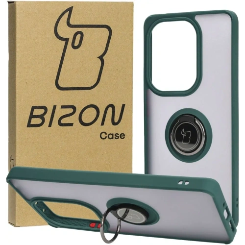 Kup Etui s úchytem na palec Bizon Case Hybrid Ring do Xiaomi Poco M6 Pro 4G / Xiaomi Redmi Note 13 Pro 4G kouřové s tmavě zeleným rámem - BIZ5272 - {ean13} - Sklep Home Screen