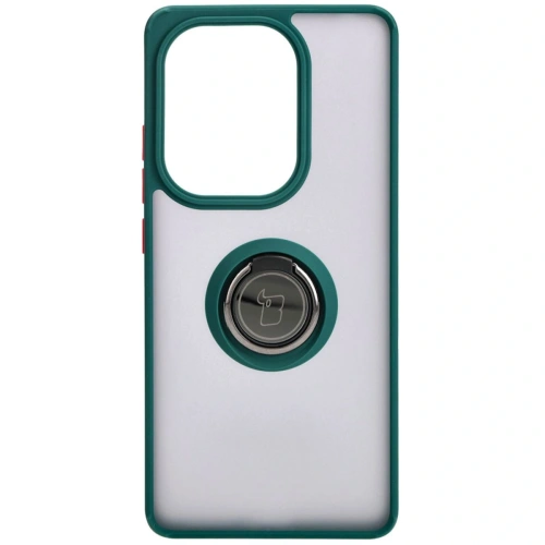 Kup Bizon Case Hybrid Ring Xiaomi Poco M6 Pro 4G / Xiaomi Redmi Note 13 Pro 4G fumuriu cu un cadru verde închis - BIZ5272 - {ean13} - Sklep Home Screen