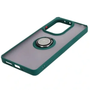 Kup Bizon Case Hybrid Ring Xiaomi Poco M6 Pro 4G / Xiaomi Redmi Note 13 Pro 4G fumuriu cu un cadru verde închis - BIZ5272 - {ean13} - Sklep Home Screen