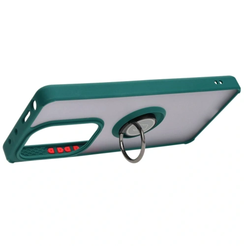 Kup Bizon Case Hybrid Ring Xiaomi Poco M6 Pro 4G / Xiaomi Redmi Note 13 Pro 4G fumuriu cu un cadru verde închis - BIZ5272 - {ean13} - Sklep Home Screen