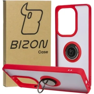 Kup Bizon Case Hybrid Ring Xiaomi Poco M6 Pro 4G / Xiaomi Redmi Note 13 Pro 4G fumuriu cu un cadru roșu - BIZ5273 - {ean13} - Sklep Home Screen