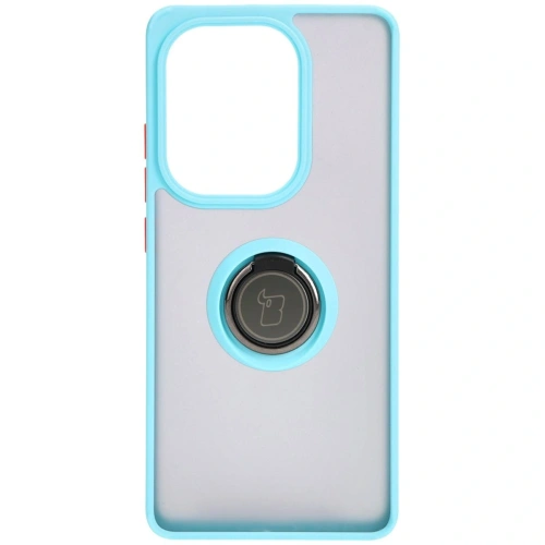 Kup Etui z uchwytem na palec Bizon Case Hybrid Ring do Xiaomi Poco M6 Pro 4G / Xiaomi Redmi Note 13 Pro 4G / LTE / 14S przydymione z jasnoniebieską ramką - BIZ5274 - {ean13} - Sklep Home Screen