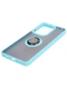 Kup Etui z uchwytem na palec Bizon Case Hybrid Ring do Xiaomi Poco M6 Pro 4G / Xiaomi Redmi Note 13 Pro 4G / LTE / 14S przydymione z jasnoniebieską ramką - BIZ5274 - {ean13} - Sklep Home Screen
