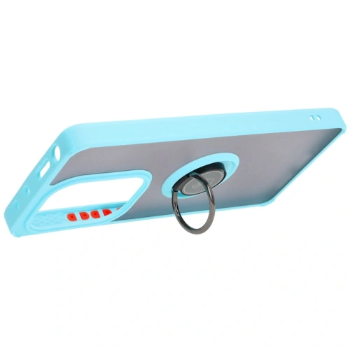 Kup Etui z uchwytem na palec Bizon Case Hybrid Ring do Xiaomi Poco M6 Pro 4G / Xiaomi Redmi Note 13 Pro 4G / LTE / 14S przydymione z jasnoniebieską ramką - BIZ5274 - {ean13} - Sklep Home Screen