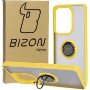 Kup Bizon Case Hybrid Ring Xiaomi Poco M6 Pro 4G / Xiaomi Redmi Note 13 Pro 4G fumuriu cu un cadru galben - BIZ5275 - {ean13} - Sklep Home Screen