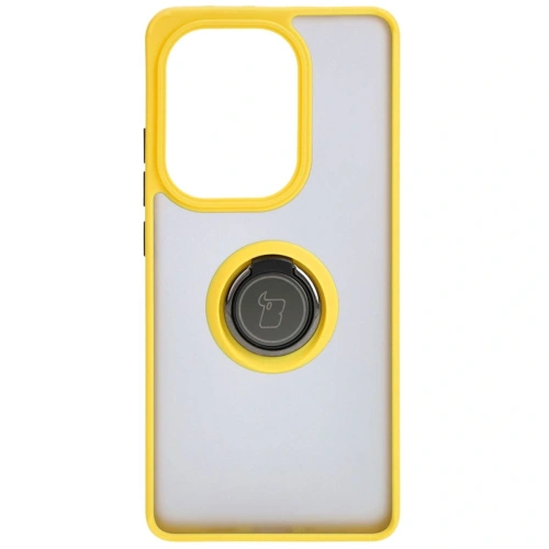Kup Bizon Case Hybrid Ring Xiaomi Poco M6 Pro 4G / Xiaomi Redmi Note 13 Pro 4G fumuriu cu un cadru galben - BIZ5275 - {ean13} - Sklep Home Screen
