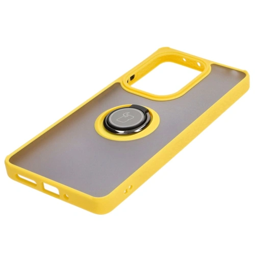 Kup Bizon Case Hybrid Ring Xiaomi Poco M6 Pro 4G / Xiaomi Redmi Note 13 Pro 4G fumuriu cu un cadru galben - BIZ5275 - {ean13} - Sklep Home Screen