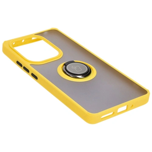 Buy Bizon Case Hybrid Ring Xiaomi Poco M6 Pro 4G / Xiaomi Redmi Note 13 Pro 4G smoky with a yellow frame - BIZ5275 - {ean13} - Home Screen Store Europe